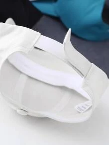 女士馬尾棒球帽帶防曬和網紗通風適合夏天運動 - 白色 - 查看 7