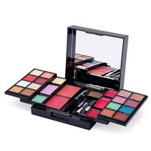 彩妝成套工具適合女士充分成套工具,臉部化妝產品&工具套裝,1套眼影盤&唇彩&腮紅&化妝刷一體化妝品成套工具 - 黑色 - 查看 4