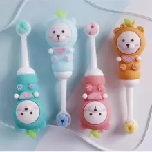 1pc Cartoon Design Soft Toothbrush Home Bathroom Decor - Green - View 1