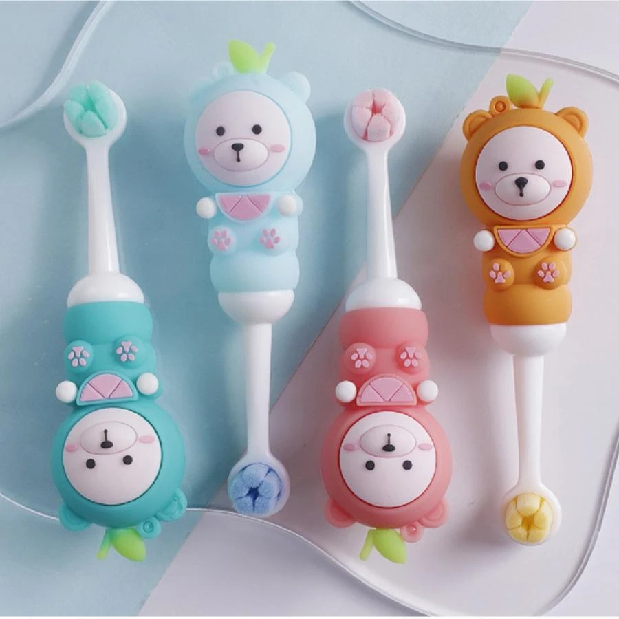 1pc Cartoon Design Soft Toothbrush Home Bathroom Decor - Green - View 1