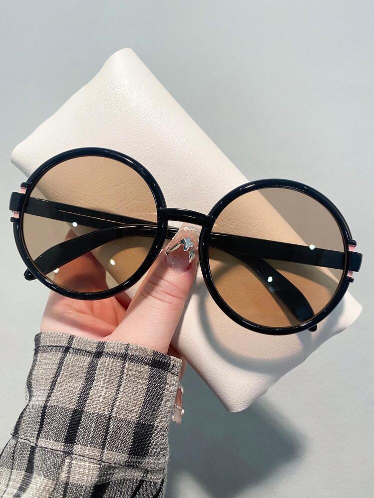 1 Pair Women Fashion Acrylic Round Glasses Halloween Basics  display picture 2