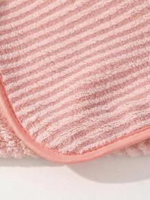 1 条条纹图案浴巾或 1 条面巾，现代布艺毛巾，适用于浴室、健身房、酒店家居浴室装饰 - 粉色 - 查看 4