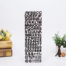 1 cái Màu đen Chất liệu Eva Chữ cái, Số, Ký hiệu Hình dán Kế hoạch Học sinh, Hình dán Bong bóng 3d cho Giáo dục Mầm non, Hình dán Trang trí DIY cho Cốc và Máy tính - màu đen - Xem 2