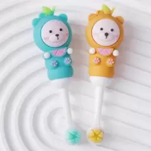 1pc Cartoon Design Soft Toothbrush Home Bathroom Decor - Green - View 7