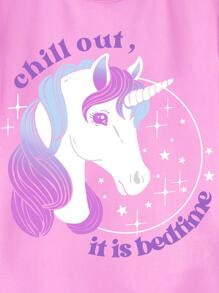 Pijamas Niñas (8-12) Dulce - Morado - Ver 3