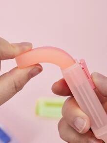 1入組創意推拉式粉色的橡皮適用於更正&繪畫 - 珊瑚粉 - 查看 3