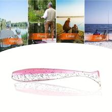 50 piezas/caja Anzuelos de pesca Accesorios para montar Texas Rig para agua dulce y salada, señuelos de pesca de plástico blando para lubina, con ranura para el gancho, kit de señuelos de pesca en colores probados con caja portátil gratis