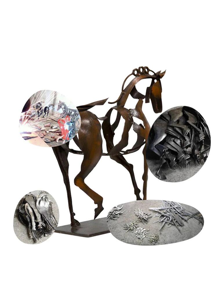 金属工芸 馬と人の装飾品 金属工芸 馬と人の装飾品