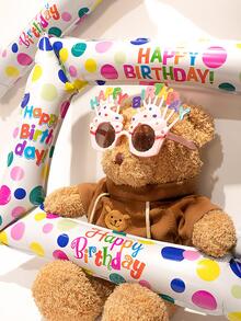 1 pieza DIY Marco para fotos globo para de fiesta de cumpleaños Decoración - Blanco - Ver 3