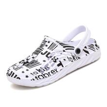 Women Letter & Star Pattern Multi-way Wear Clogs, Fashionable Outdoor EVA Vented Clogs - White - View 1
