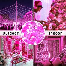JMEXSUSS 66 Ft Pink Lights For Room Decor, 200 LED Pink String Fairy Christmas Lights Clear Wire Plug In For Bedroom Indoor Outdoor Girl's Room Decorations - 粉色 - 查看 2