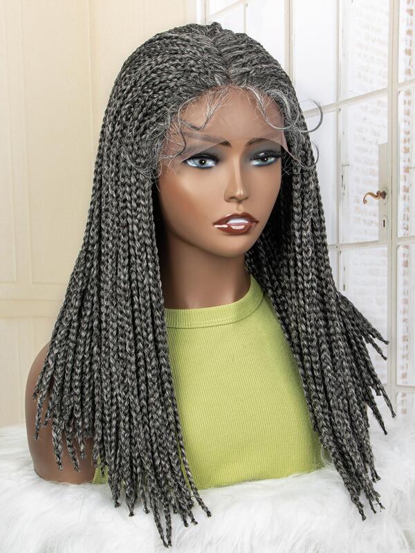 8 X 4 x 1 T-Part Lace Medium Braided Synthetic Wig