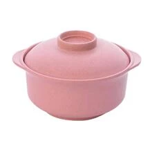 1套素色碗和湯匙 - 粉色 - 查看 2