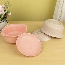 1套素色碗和湯匙 - 粉色 - 查看 4