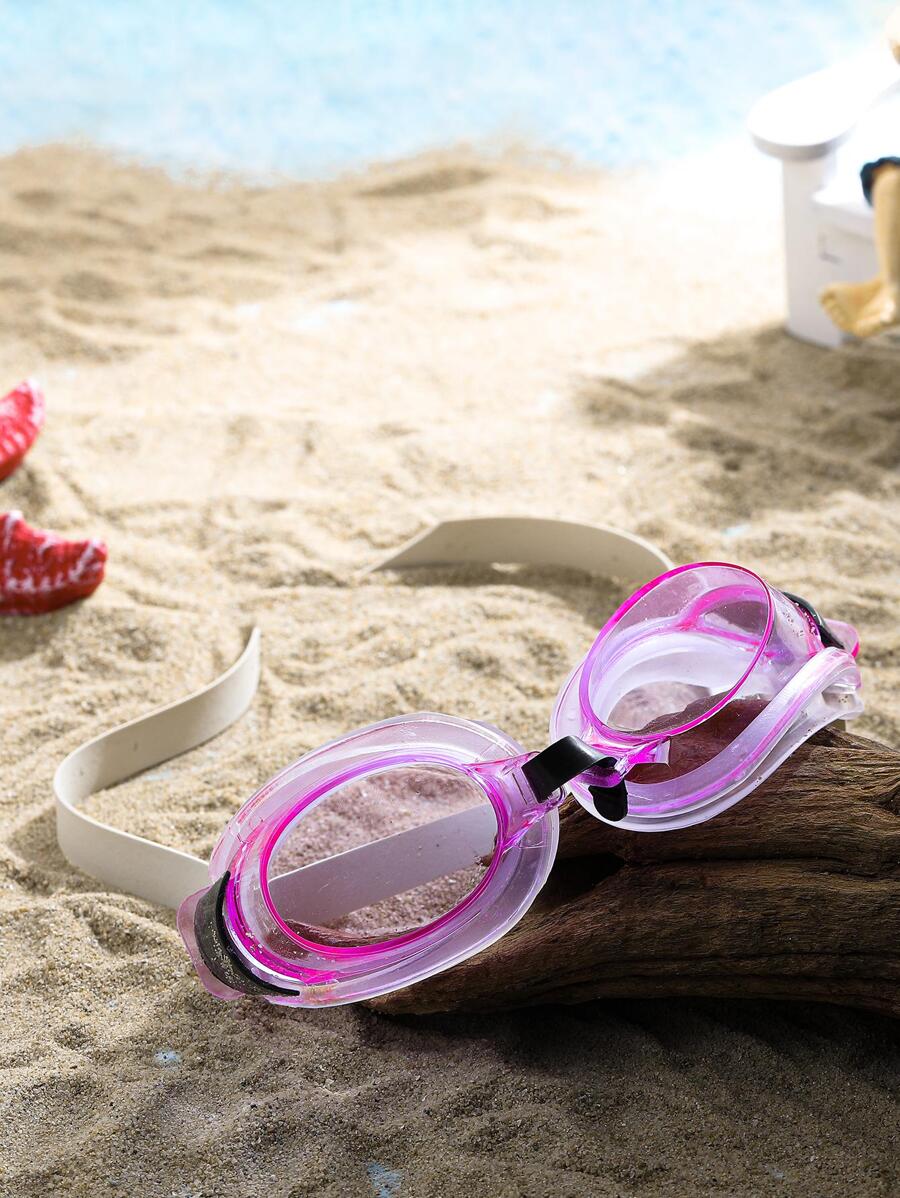 1套裝的泳鏡帶鼻夾和耳朵適用於成年人和兒童 - 紫色 - 查看 1