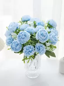 1 件/3 件人造牡丹花丝绸绣球花秋季装饰家居装饰配件情人节花瓶婚礼花束花园玫瑰拱门客厅装饰新年装饰观赏花盆，情人节，礼物