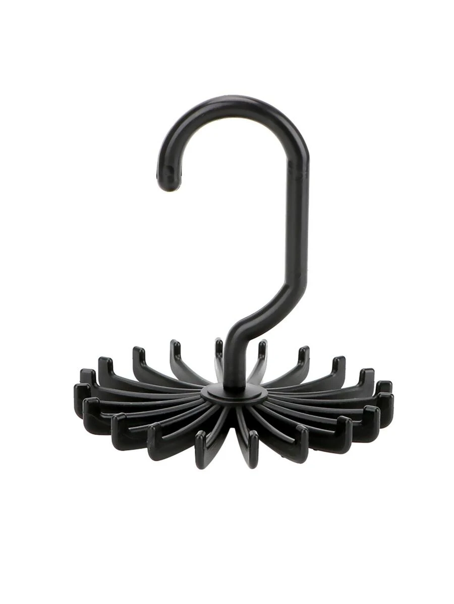 Rotating Wardrobe Organizer Rack Clothes Holder Tie Belt Hanger Scarf Hanger Laundry Hanger ABS Drying Rack Home Storage - Black - View 1