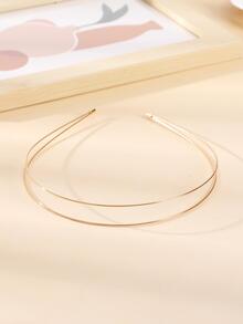 Minimalist Layered Headband - Gold - View 4