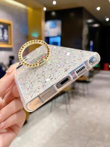 水鑽裝飾手機外殼帶圓環支架 - 彩色 - 查看 3