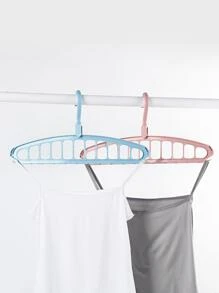 1入組多功能旋轉衣架,防滑可折疊&可旋轉晾乾架,11洞衣架收納適用於家庭&宿舍使用 - 粉色 - 查看 3