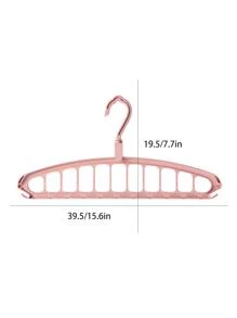 1入組多功能旋轉衣架,防滑可折疊&可旋轉晾乾架,11洞衣架收納適用於家庭&宿舍使用 - 粉色 - 查看 6