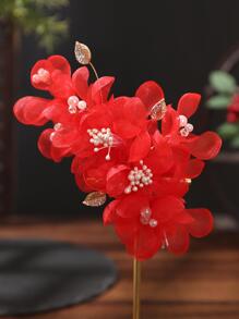 1 chiếc kẹp tóc ren kiểu Châu Âu dành cho cô dâu, phụ kiện tóc lãng mạn, kẹp tóc hình càng cua, kẹp tóc cài đầu, đồ dùng học tập, phụ kiện tóc, phụ kiện tóc cho nữ, ghim cài tóc - Đỏ - Xem 7