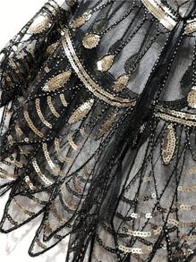 Dự tiệc 1 chiếc khăn choàng trang trí sequin thập niên 1920 Cape Evening Wrap - Nhiều màu - Xem 4