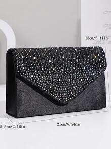 Glitter Bling,Shiny Glamorous,Elegant Women's Fashionable Elegant Clutch Bag With Rhinestone Decor, Evening Bag With Chain Shoulder Strap Dinner Bag For Party Girl,Woman,For Female Perfect For Party,Wedding,Prom,Dinner/Banquet,For Best Gift For Women