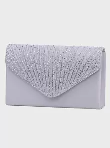 Glitter Bling,Shiny Glamorous,Elegant,Exquisite Women's Fashionable Versatile Elegant Rhinestone Decor Clutch Bag For Formal Events With Chain Strap, Can Be Used As Shoulder Bag Dinner Bag,Evening Bag For Party Girl,Woman,For Female Perfect For Party,Wedding,Prom,Dinner/Banquet,For Best Gift For Women Valentines