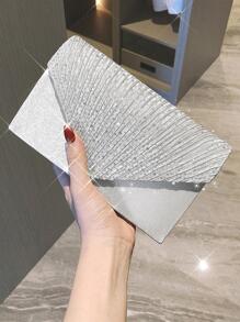 Glitter Bling,Shiny Glamorous,Elegant,Exquisite Women's Fashionable Versatile Elegant Rhinestone Decor Clutch Bag For Formal Events With Chain Strap, Can Be Used As Shoulder Bag Dinner Bag,Evening Bag For Party Girl,Woman,For Female Perfect For Party,Wedding,Prom,Dinner/Banquet,For Best Gift For Women Valentines