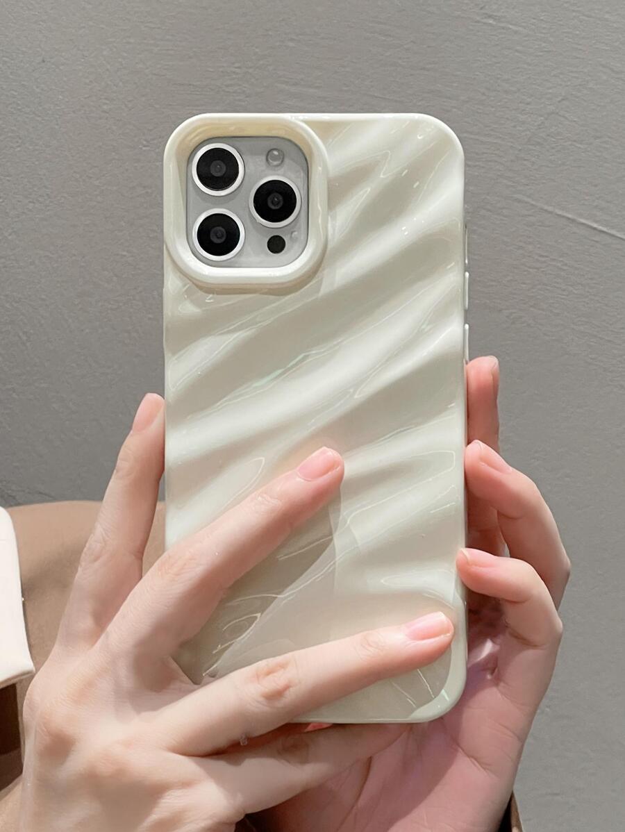 紋理質感手機外殼 - 白色 - 查看 1