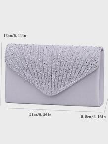 Glitter Bling,Shiny Glamorous,Elegant,Exquisite Women's Fashionable Versatile Elegant Rhinestone Decor Clutch Bag For Formal Events With Chain Strap, Can Be Used As Shoulder Bag Dinner Bag,Evening Bag For Party Girl,Woman,For Female Perfect For Party,Wedding,Prom,Dinner/Banquet,For Best Gift For Women Valentines