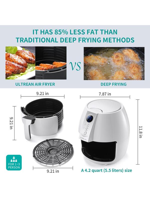 Air Fryer 4.2 Quart (4L) Electric Hot Airfryer Oven Oilless Cooker, 1500W SHEIN USA