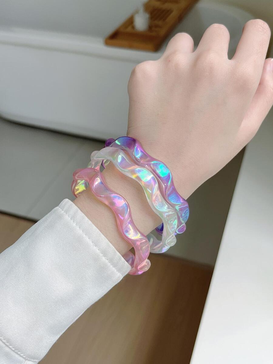 3 piezas/set Brazalete holográfico - Multicolor - Ver 1