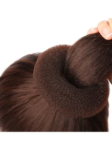 甜甜圈发髻器套装（7 件），环形发髻器套装（1 个特大号、2 个大号、2 个中号和 2 个小号），5 个发圈，20 个发夹（棕色），休闲发圈，马尾辫发圈，发圈，橡皮筋，发绳，弹性发圈，发饰，头部饰品