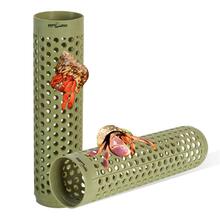 2PCS  Hermit Crab Climbing Toys 11.5” Long Reptile Climbing Tunnel Hermit Crab Supplies Hideout, Reptile Tank Terrarium Decor for Hermit Crab, Tree Frogs, Crested Gecko - xanh quân đội - Xem 3