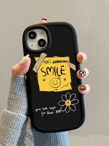 Husă pentru telefon cu imprimeu floral și cu litere - Multicolor - Vizualizare 2