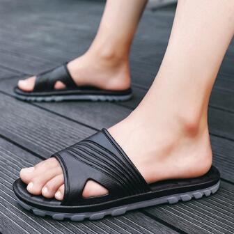舒适透气家居、户外、沙滩休闲拖鞋，男士，夏季/秋季
