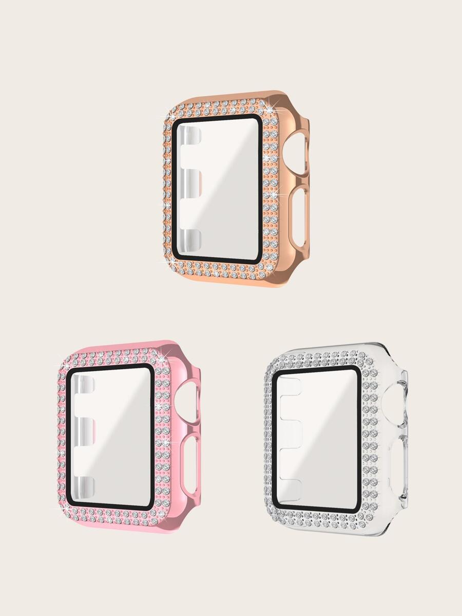 3 chiếc ốp trang trí đính đá Rhinestone tương thích với Apple Watch - Nhiều màu - Xem 1