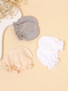 3pairs Baby Ruffle Design Gloves For Daily Life - Multicolor - View 3