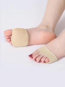 2pcs Forefoot Pads, Beige Pain Relief Fabric Casual Shoe Accessories For Pumps - Beige - View 2