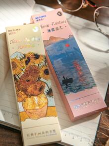 30入組經典油畫設計紙書籤在A美麗盒 - 彩色 - 查看 5