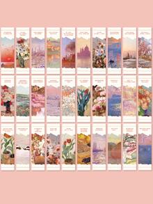 30入組經典油畫設計紙書籤在A美麗盒 - 彩色 - 查看 6