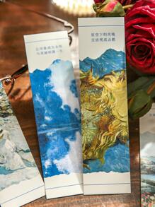 30入組經典油畫設計美麗盒裝紙書簽 - 彩色 - 查看 2