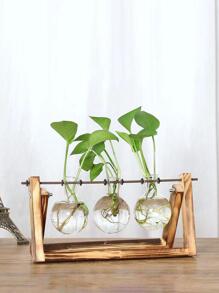 1pc Clear Bottle Design Flower Vase - Clear - View 1