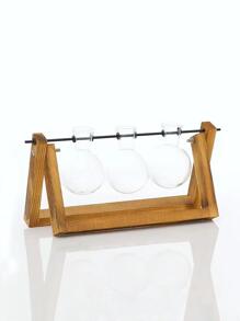 1pc Clear Bottle Design Flower Vase - Clear - View 7