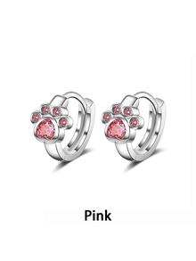 Thời Trang Mới Xi Mạ Bông Tai Màu Xanh Đính Đá Cubic Zirconia Mèo Móng Vuốt Cổ Điển Thiết Kế Phong Cách Dễ Thương Dành Cho Nữ Trang Sức Quà Tặng - Nhiều màu - Xem 8