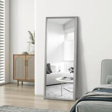 64" X 21" Full Length Floor Mirror Full Body Wall Mirror Polystyrene Frame In Grey - 灰色 - 查看 4