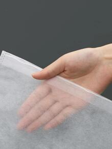 50pcs/Set 32 X 48 X 0.1cm Non-Woven Fabric Shoe Bags, Simple White Drawstring Dust-Proof Travel Shoe Bags - White - View 6