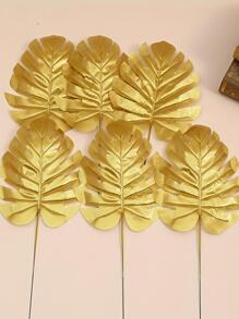 10 chiếc lá cọ nhân tạo màu vàng để trang trí tiệc cưới - Vàng - Xem 5